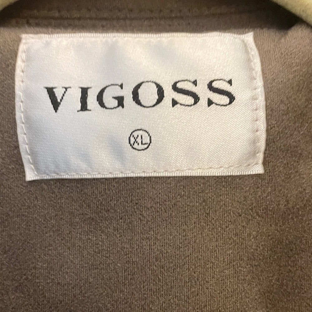 Vigoss Women's Taupe Leather Jacket - Picture 5 of 8